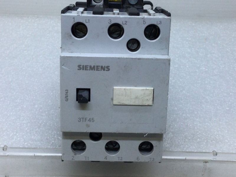 Siemens 3TF4511-0A Contactor 55 Amp 600V Max
