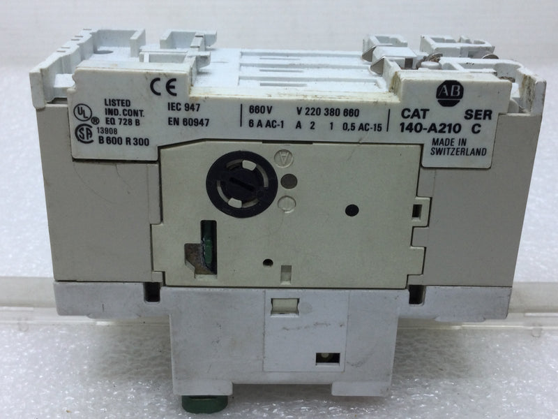 Allen-Bradley 140-MN-0250 PLC Motor Circuit Protector Breaker 660V 6Amp Series C