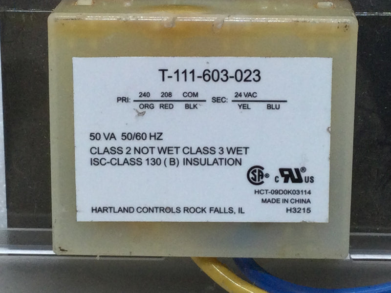Hartland Controls T-111-603-023/HCT-09D0K03114 208-240V 50/60Hz