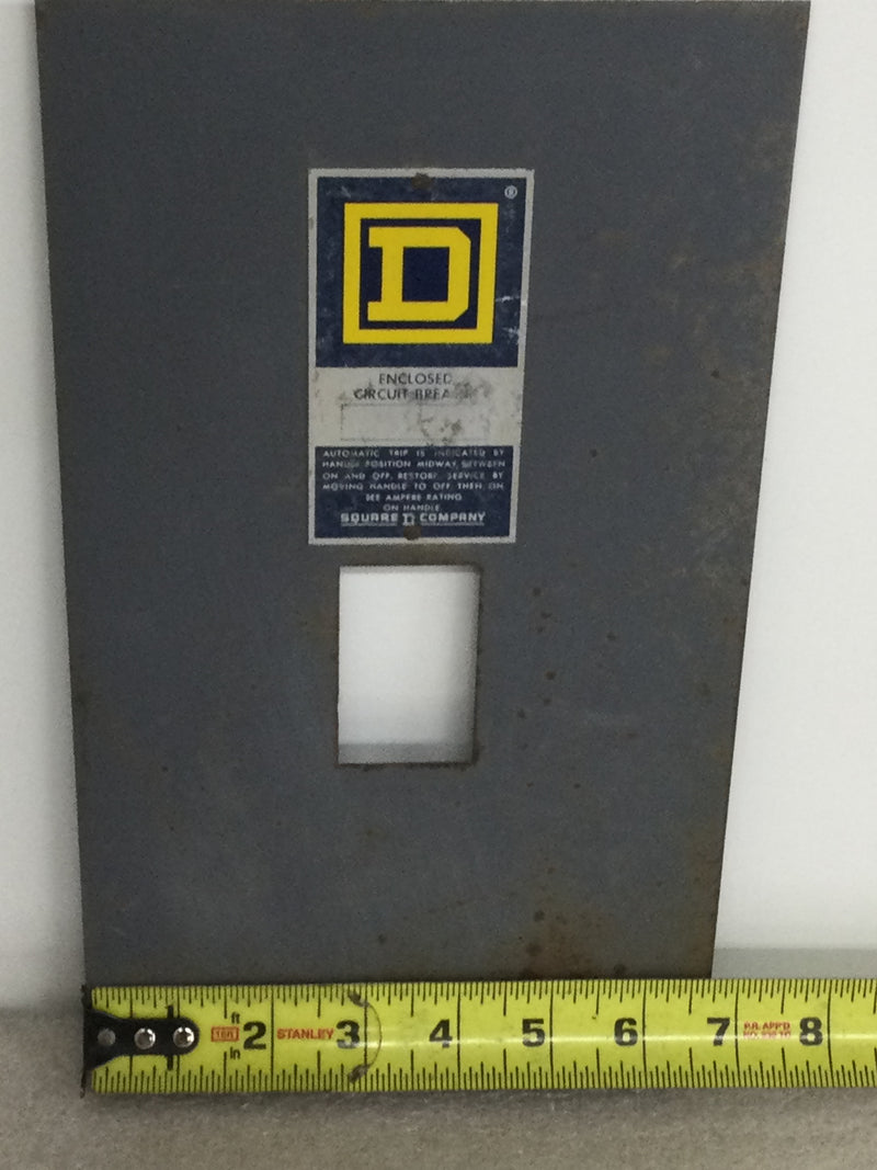 Square D QO2100BNRB 100 Amp 120/240v 1 Phase 3 Wire Series 01 Type 3R Dead Front Only 11 3/4" x 6 3/4"