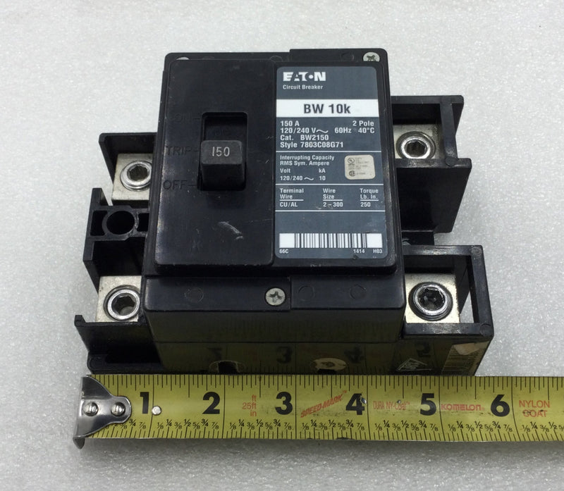 Eaton BW2150 150 Amp 2 Pole 120/240V Breaker w/Load Lug Conversion Kit