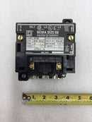 Square D 8736 SA016 Nema Size 00 Series A Starter/Contactor 3 Phase 200-575 VAC 1 1/2 to 2 HP with 120 VAC Coil
