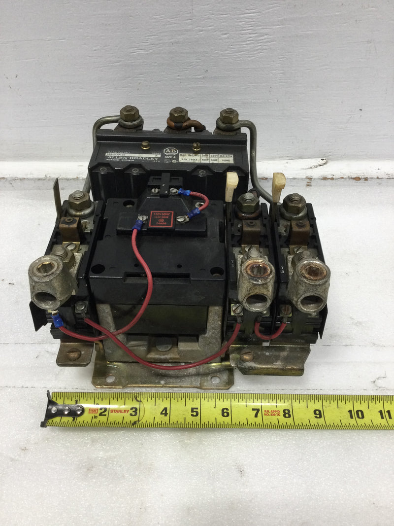 Allen-Bradley 709-EOD103 3 Pole 200-575 VAC 100 HP Motor Starter w/120 VAC Coil