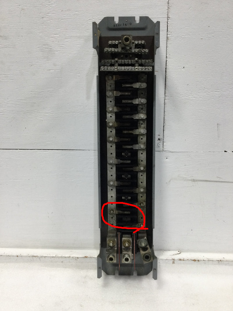 Square D QO Series 225 Amp 3 Phase 42 Space Load Center Guts Only 6"X26.5" -Flaw