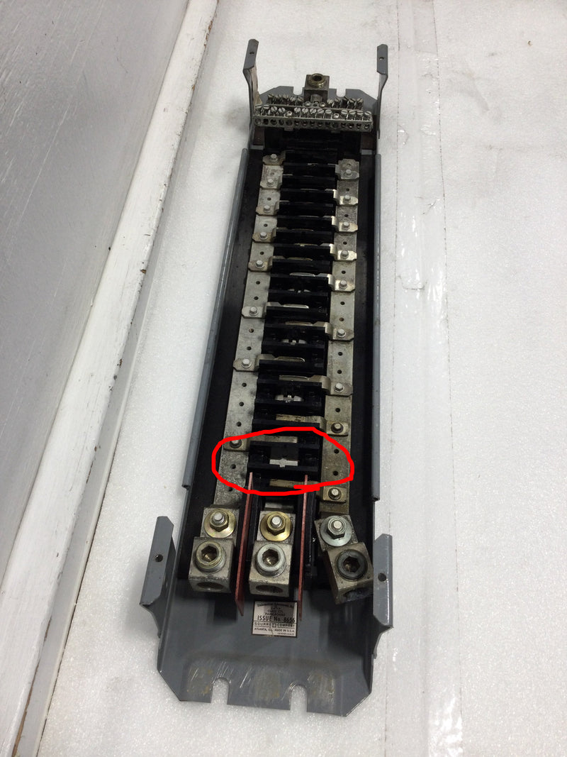 Square D QO Series 225 Amp 3 Phase 42 Space Load Center Guts Only 6"X26.5" -Flaw