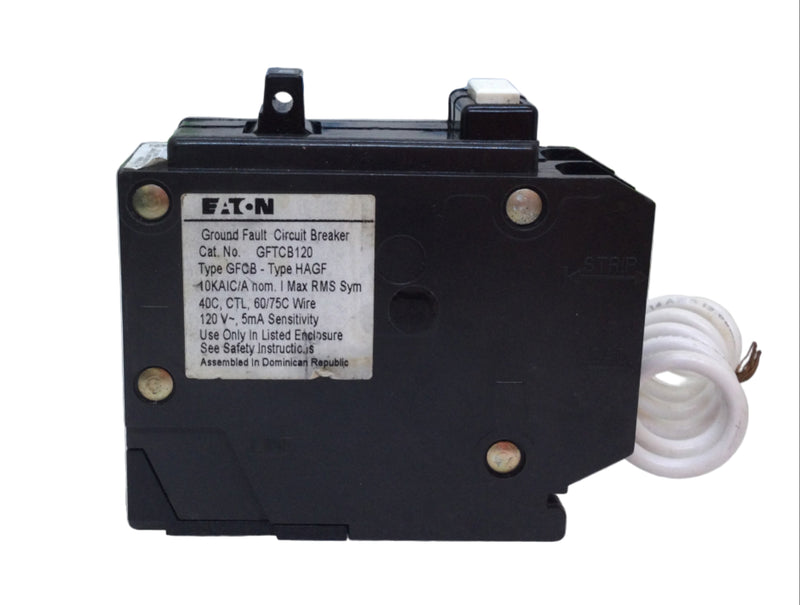 Eaton/Cutler-Hammer GFTCB120 20 Amp 1 Pole 120/240V Ground Fault Circuit Breaker