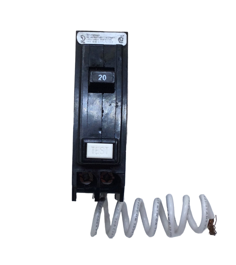 Eaton/Cutler-Hammer GFTCB120 20 Amp 1 Pole 120/240V Ground Fault Circuit Breaker
