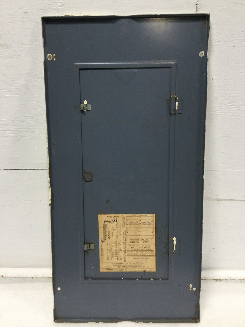 Wadsworth 150MB16-30 150 Amp 16 Space 120/240V Panel Door 27 1/4" x 13 3/4"