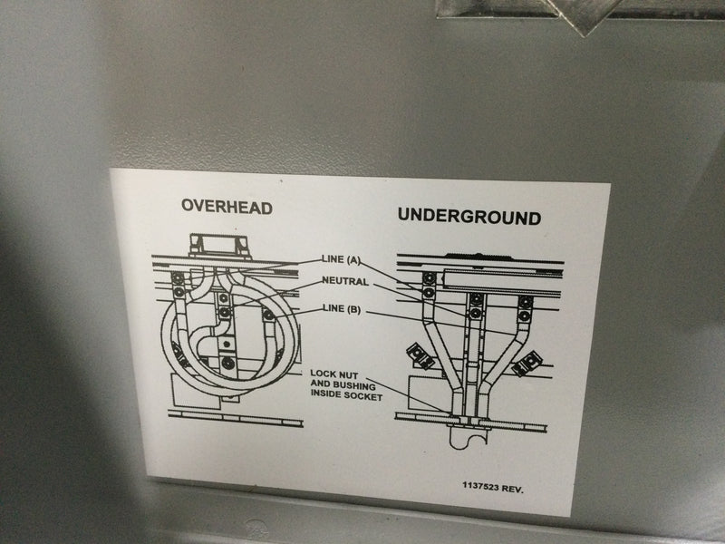 Milbank UAP1253-X-HSP 4 Terminal Ringless Large Closing Plate 3 Position Stainless Steel Hasp Aluminum Painted