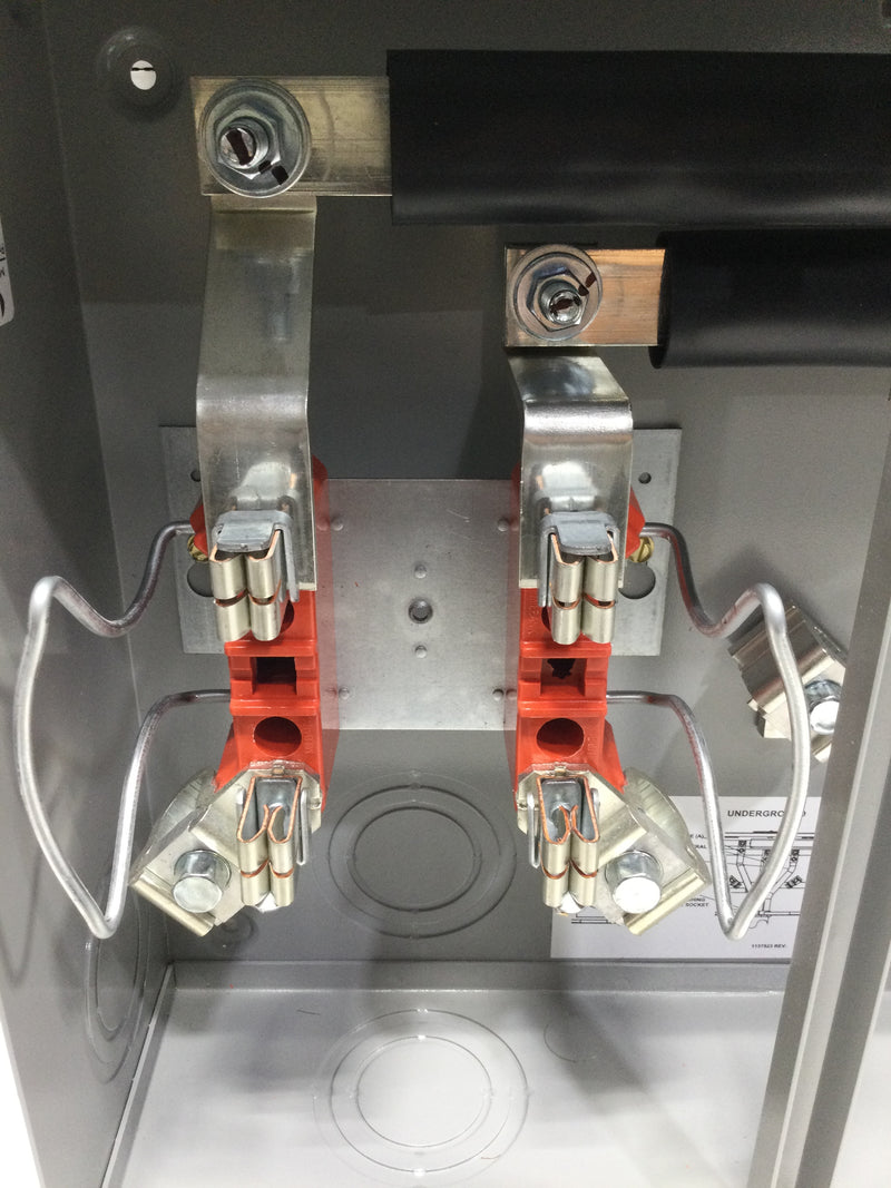 Milbank UAP1253-X-HSP 4 Terminal Ringless Large Closing Plate 3 Position Stainless Steel Hasp Aluminum Painted