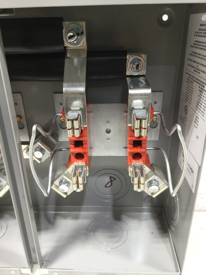 Milbank UAP1253-X-HSP 4 Terminal Ringless Large Closing Plate 3 Position Stainless Steel Hasp Aluminum Painted