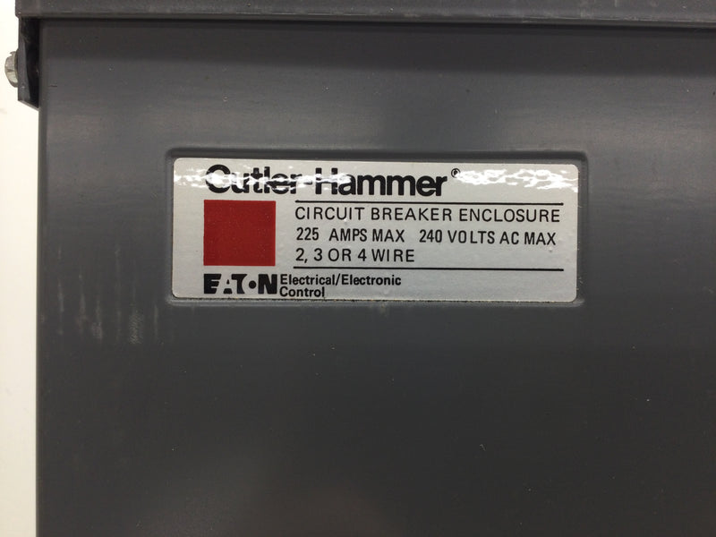 Cutler Hammer RCC 225 Amp Circuit Breaker Enclosure 120/240v Nema3r