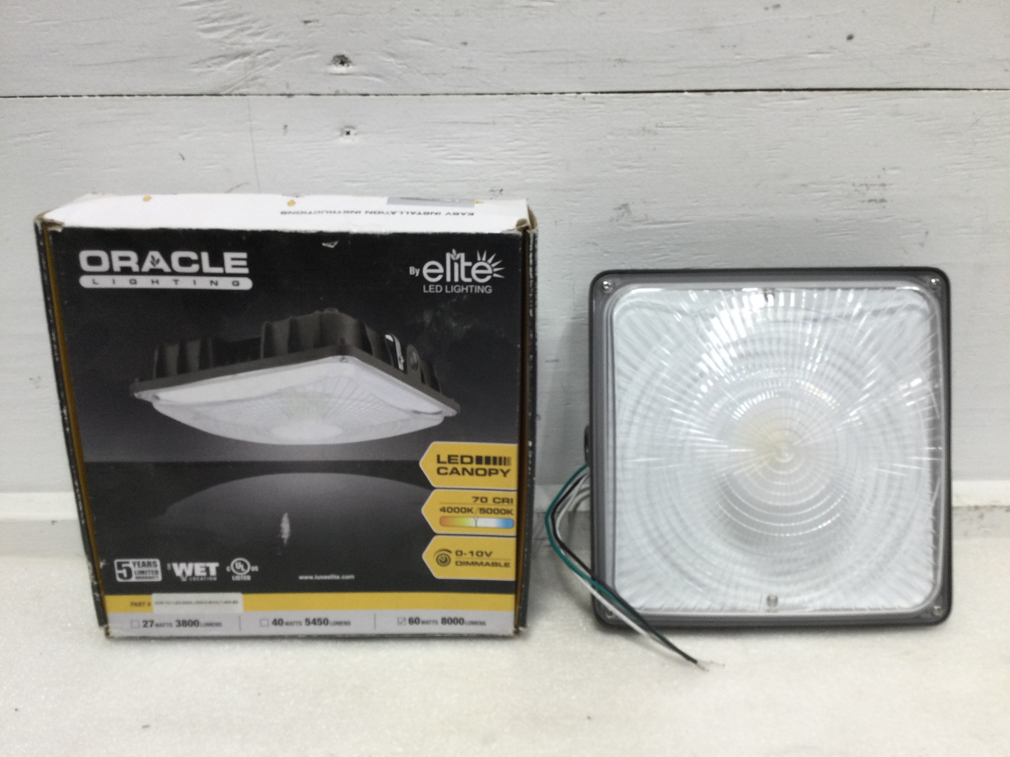 Oracle Lighting LED Canopy Light OVR-101-LED-8000L-DIM10-MVOLT-40K-BZ