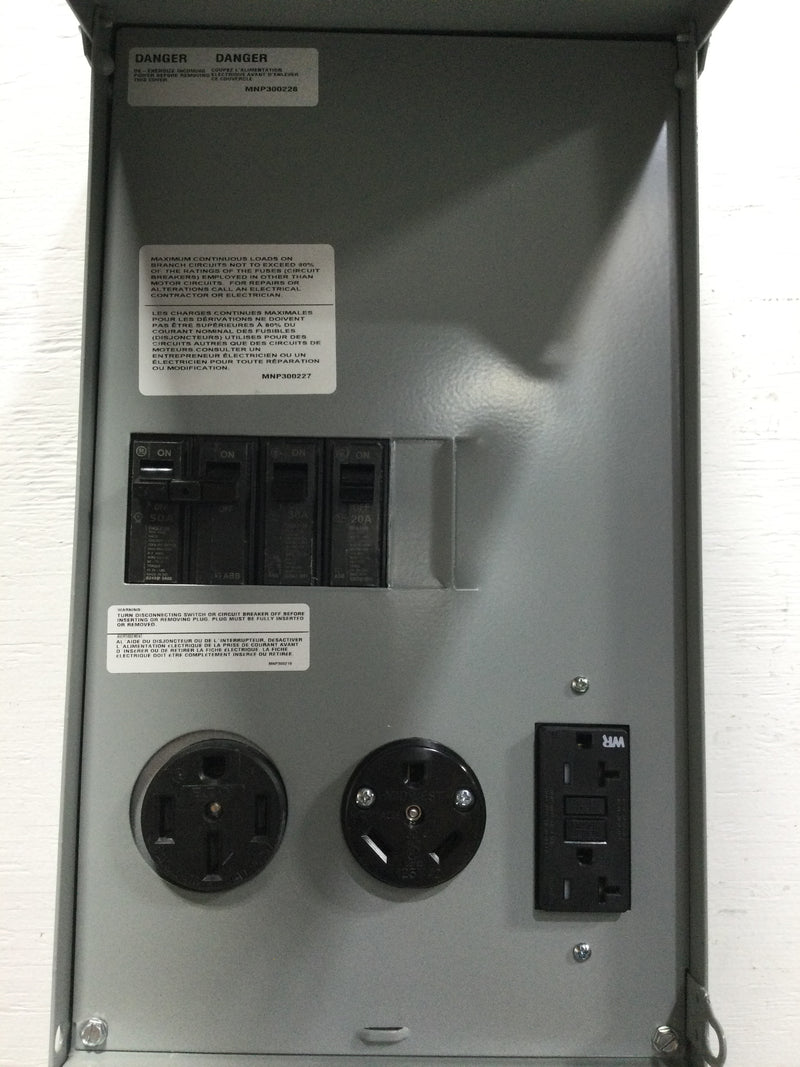 GE General Electric GE1LU532PS MOD 2 RV Pad Mount Pedestal with 50 Amp and 30 Amp RV Receptacles and a 20 Amp GFCI Receptacle