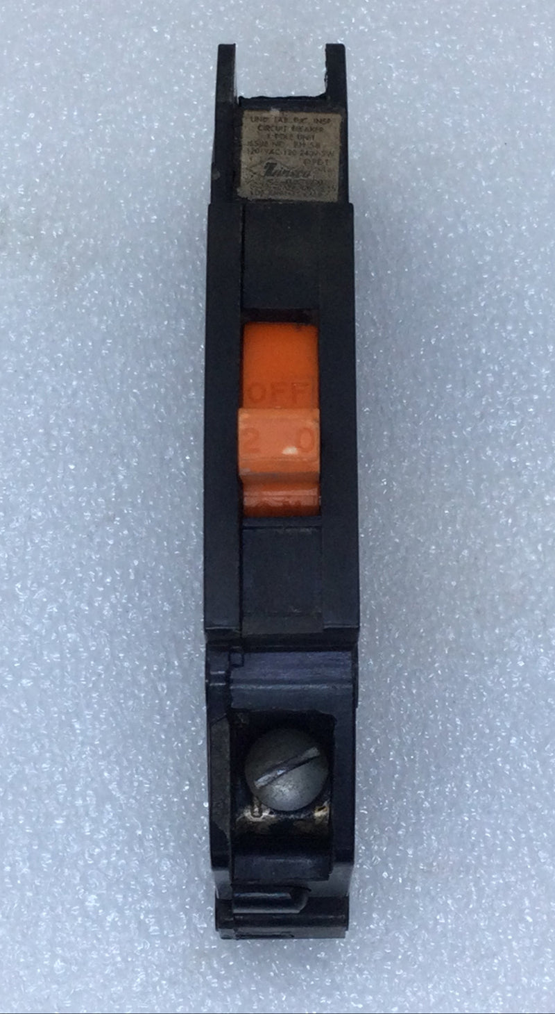 Zinsco T120 20 Amp 1 Pole 120V Circuit Breaker - Magnetrip