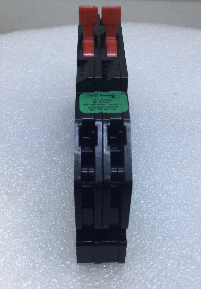 Zinsco/GTE RC38-20 20/20 Amp 2 Pole 120/240V Circuit Breaker - Push In