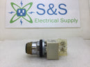 Square D 9001 KM-1 Green Pilot Light Module 110-120 VAC 50/60Hz Lamp GE 755 Series G with KA-2 Push Button Module