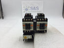 Fuji Electric SC-03 (4NCOAO) Reversing Magnetic Contactor 20 Amp 200-600 VAC 2-5 HP with TR-ON/3 Thermal Overload Relay