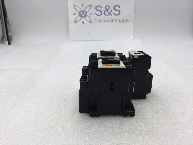 Fuji Electric SC-0 (4NCOFO) Reversing Magnetic Contactor 20 Amp 200-600 VAC 3-5 HP with TR-ON/3 Thermal Overload Relay
