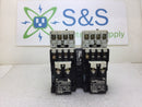 Fuji Electric SC-03 (4NCOAO) Reversing Magnetic Contactor 20 Amp 200-600 VAC 2-5 HP with SZ-A22 Auxiliary Contact Block