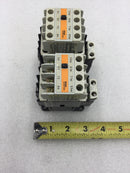 Fuji Electric SC-03 (4NCOAO) Reversing Magnetic Contactor 20 Amp 200-600 VAC 2-5 HP with SZ-A22 Auxiliary Contact Block