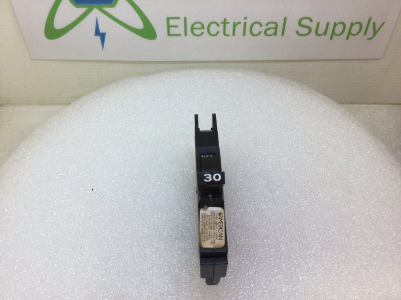 American FPE NC130 30 Amp 1 Pole Stab-Lok Circuit Breaker - Thin