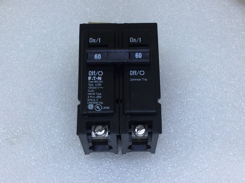 Eaton/Cutler Hammer BR260/C260 60 Amp 2 Pole 120/240V Circuit Breaker