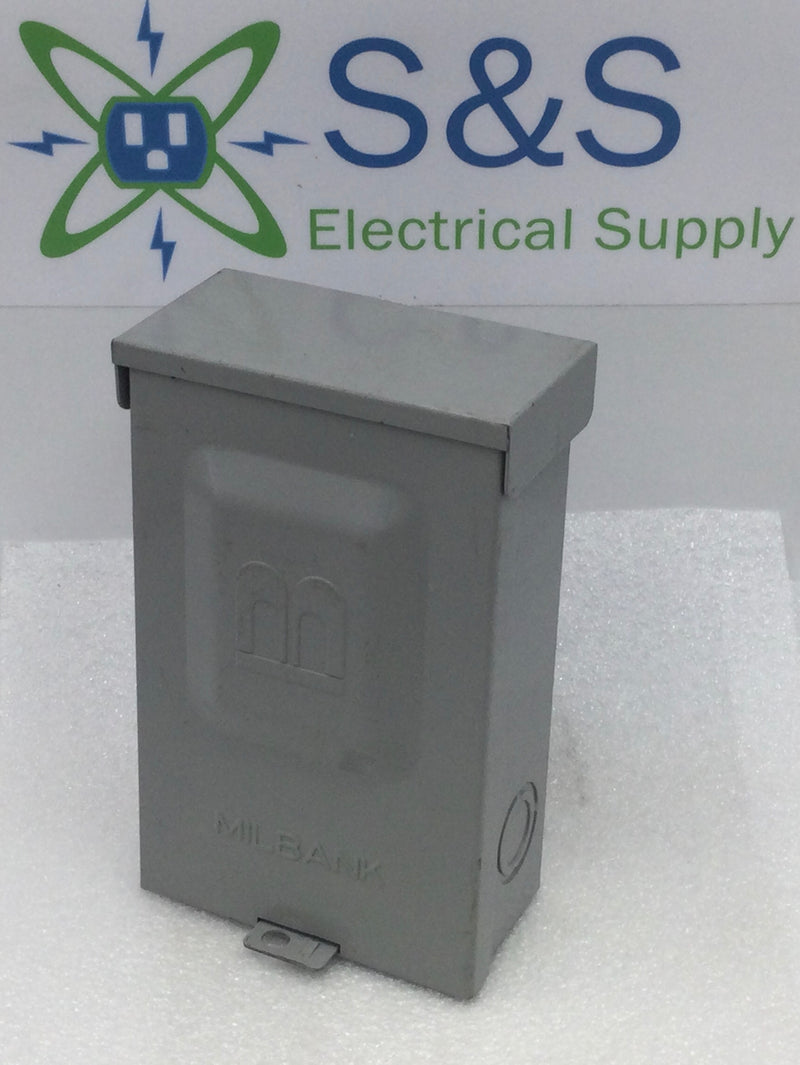 Milbank U3800 60 Amp 1 Phase 2 Wire 240V Non-Fused Enclosed Pullout Switch