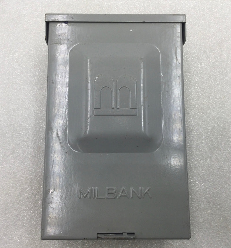 Milbank U3800 60 Amp 1 Phase 2 Wire 240V Non-Fused Enclosed Pullout Switch