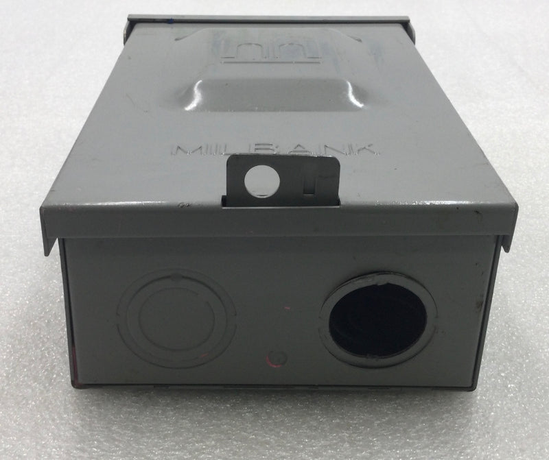 Milbank U3800 60 Amp 1 Phase 2 Wire 240V Non-Fused Enclosed Pullout Switch