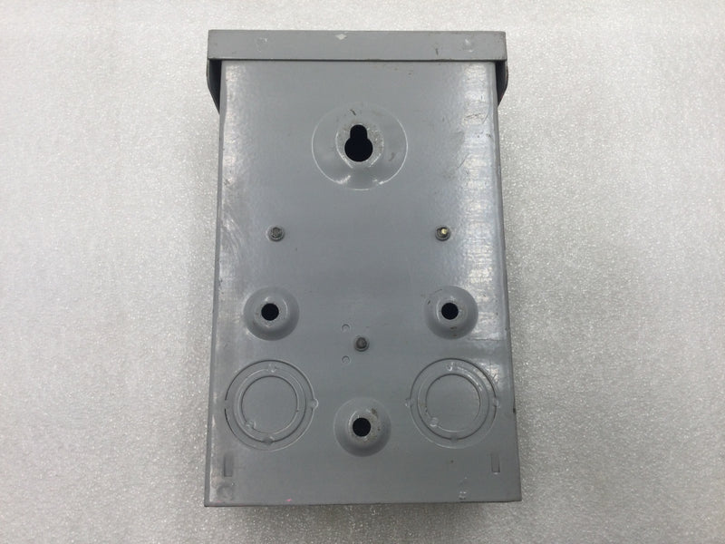 Milbank U3800 60 Amp 1 Phase 2 Wire 240V Non-Fused Enclosed Pullout Switch