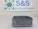 Topaz B4450 4" Square Galvanized Steel Junction Box with 16 1/2" Knockouts