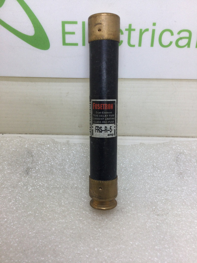 Fusetron FRS-R-5 5 Amp 600V Dual Element Time Delay Class RK5 Fuse - Black Label