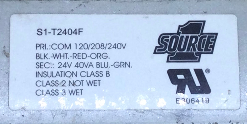 Source1 S1-T2404F 60Hz 120/208/240V Class B Insulation Transformer
