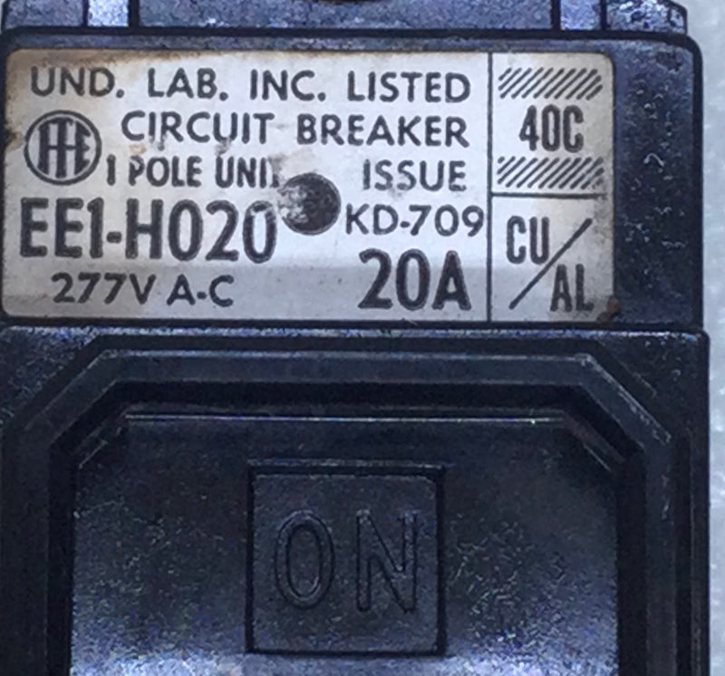 ITE EE1H020 (ET1554) 20 Amp 1 Pole 277V Circuit Breaker - Cosmetic Flaw