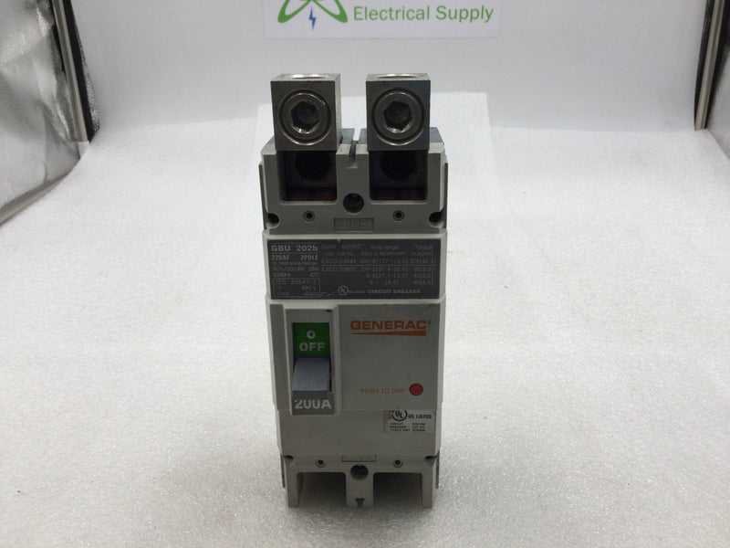 Generac GBU202b 200 Amp 2 Pole 120/240V Circuit Breaker