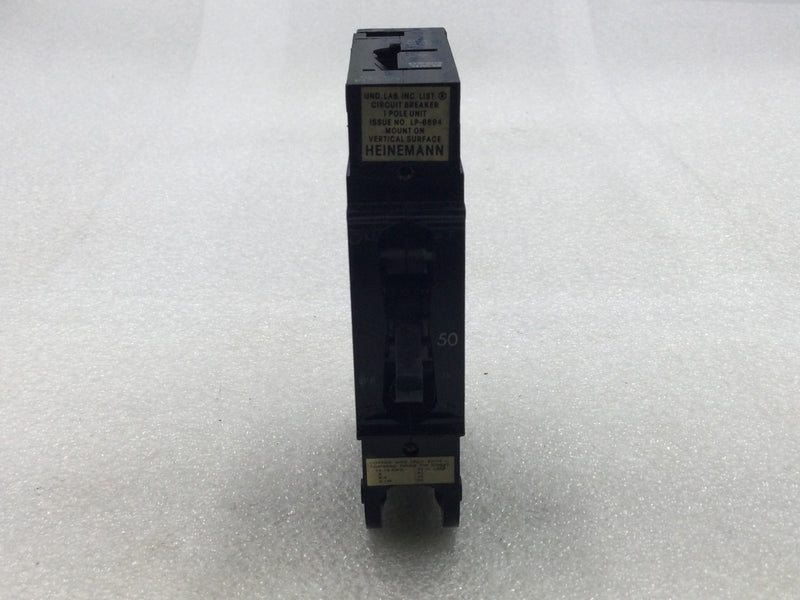 Heinemann CD1-B2-DU 50 Amp 1 Pole 125V Circuit Breaker
