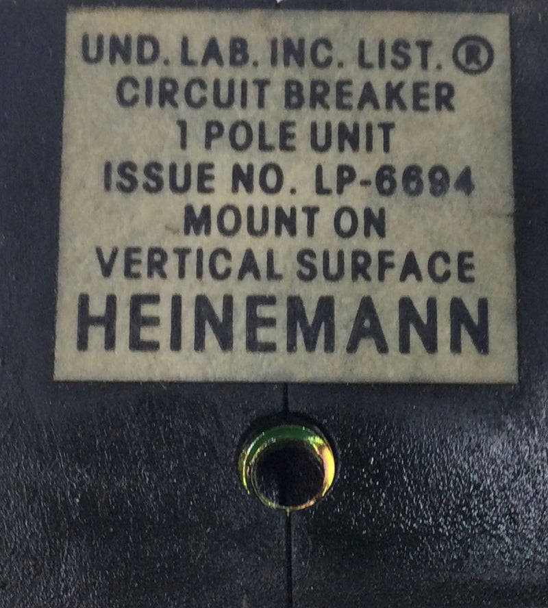 Heinemann CD1-B2-DU 50 Amp 1 Pole 125V Circuit Breaker