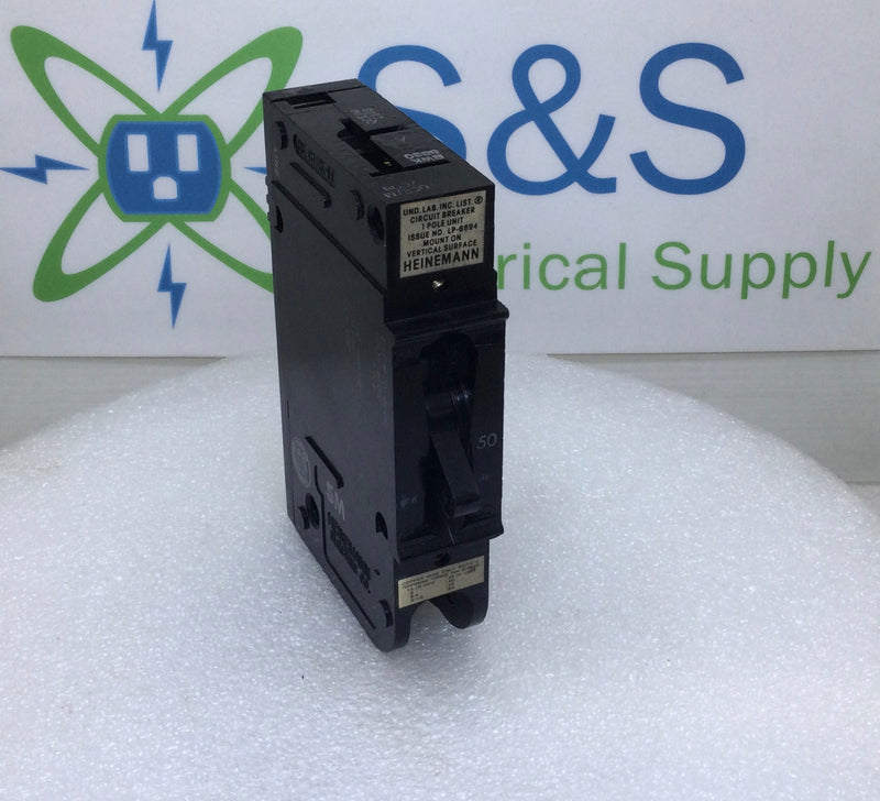 Heinemann CD1-B2-DU 50 Amp 1 Pole 125V Circuit Breaker