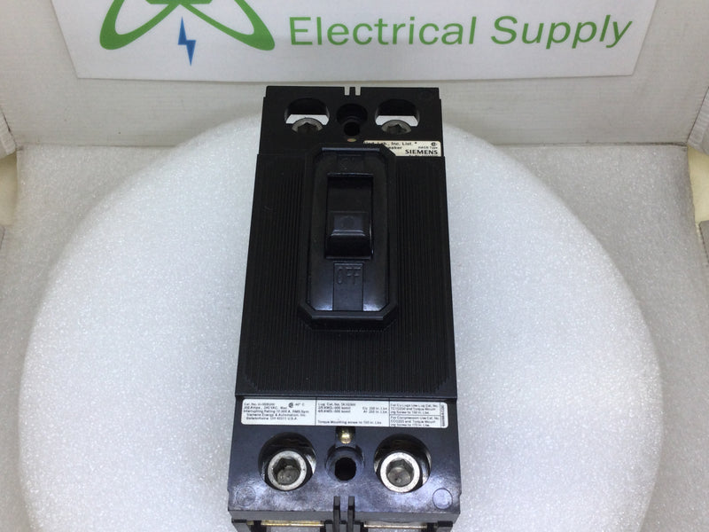 Siemens/ITE QJ22B200 200 Amp 2 Pole 240V Type QJ2 Circuit Breaker