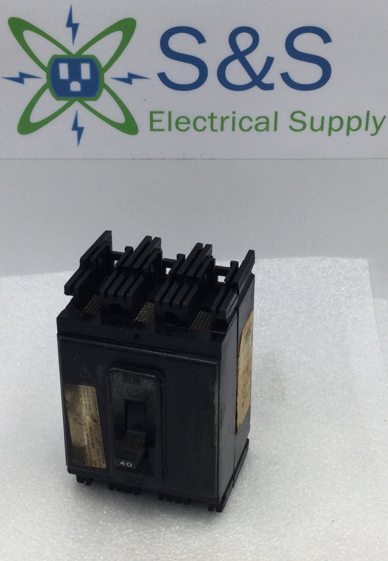 FPE/Federal Pacific NEF431040 40 Amp 3 Pole 480V Circuit Breaker