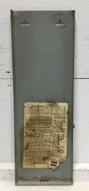 Crouse-Hinds JA-112CY 125 Amp Nema 3R 120/240V Cover Only 21 1/8" x 7 1/4"