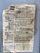 Crouse-Hinds JA-112CY 125 Amp Nema 3R 120/240V Cover Only 21 1/8" x 7 1/4"