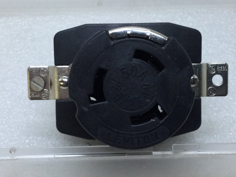 Leviton 6369-CR 50Amp 125/250V Locking Receptacle 3-Pole 4-Wire