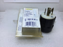 Leviton 2711 30 Amp 125/250V Grounding Nylon Locking Plug NEMA L14-30