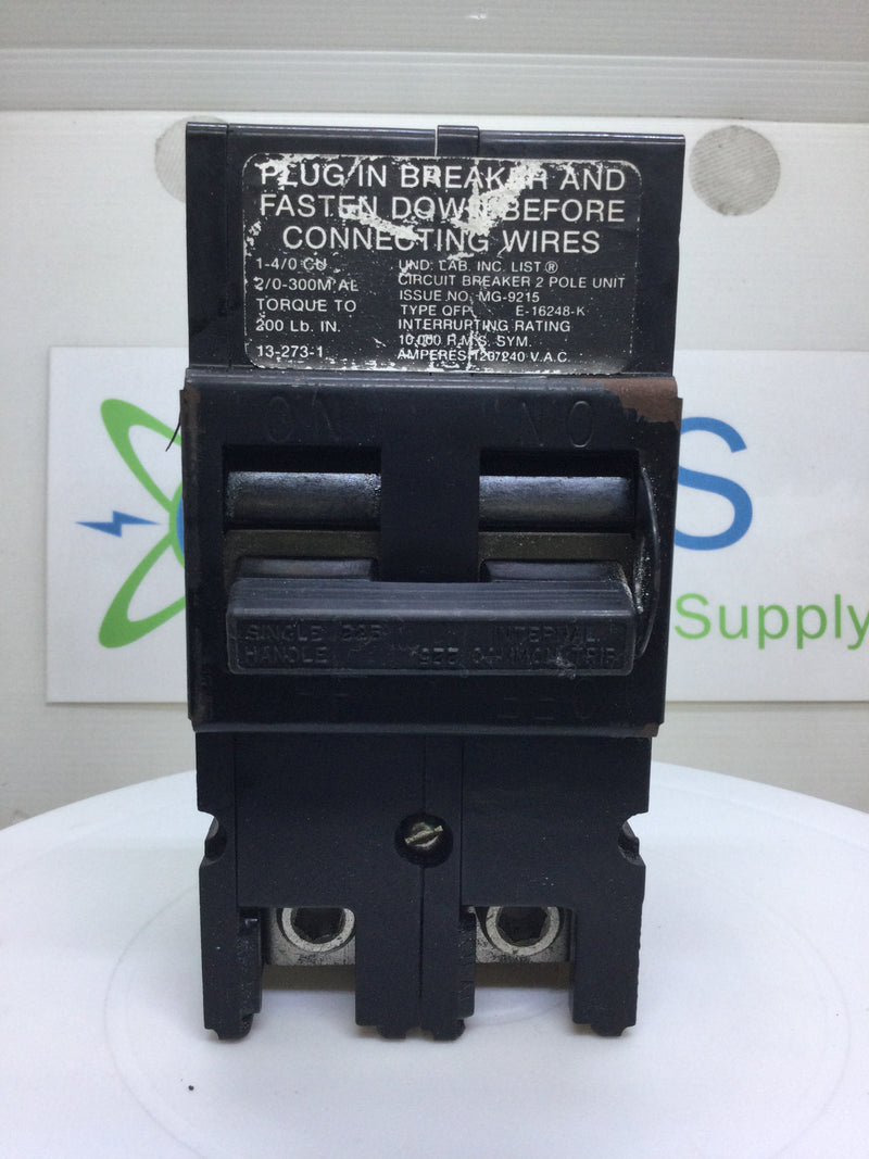 Zinsco QFP2225 225 Amp 2 Pole 240V Type QFP Main Breaker