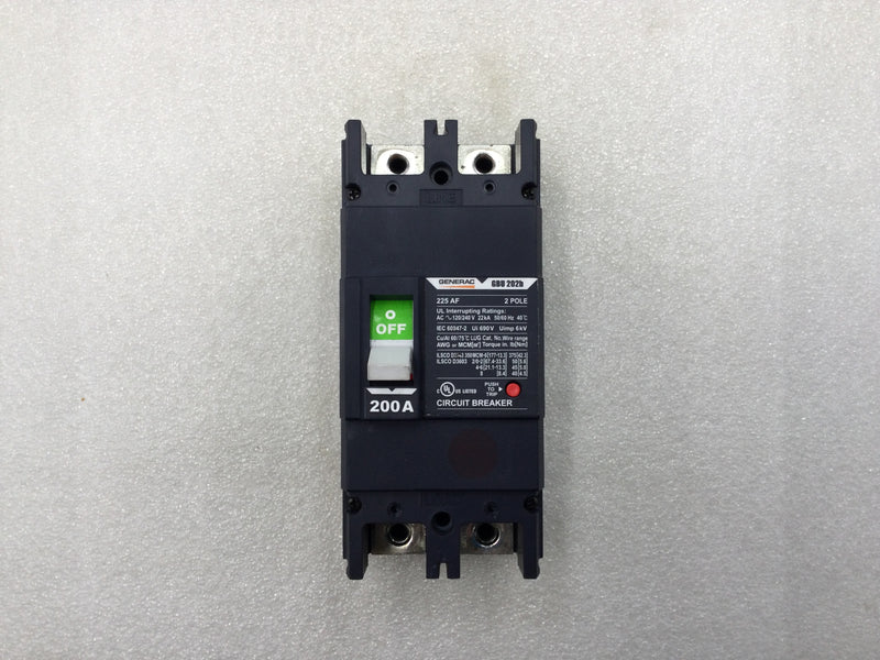 Generac GBU202b 200 Amp 2 Pole 120/240V Circuit Breaker