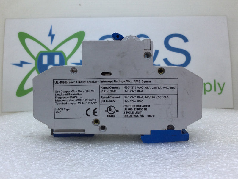 Altech 2C30 30 Amp 2 Pole 277/480V Circuit Breaker