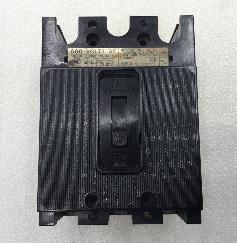 ITE EF3-B015 15 Amp 3 Pole 600V EF Frame Circuit Breaker