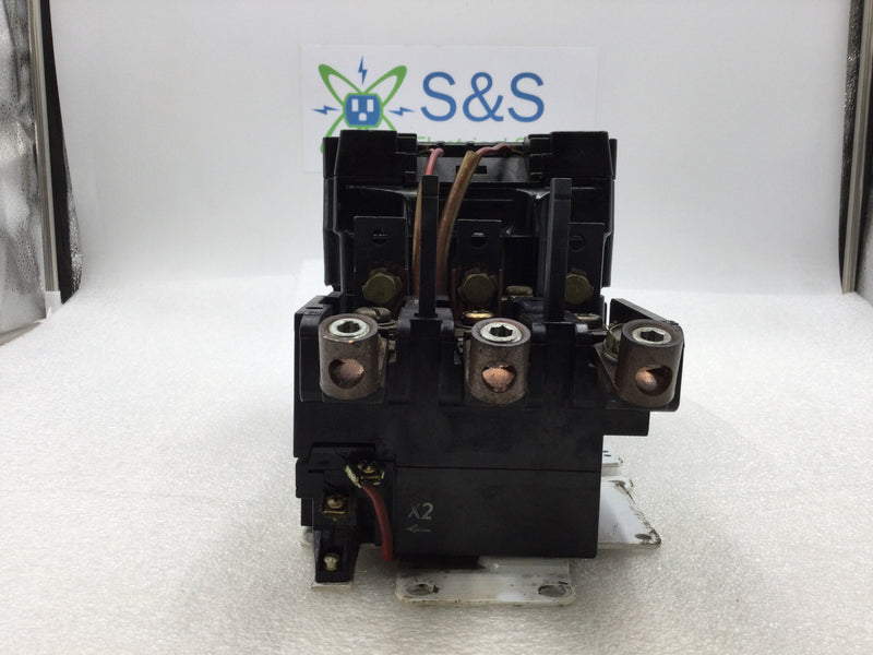 Square D 8536SF01 3 Pole 200 -575 VAC 40-100 HP Motor Starter with 120 VAC Coil